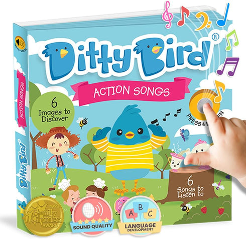 Ditty Bird Musical Books for Toddlers | Fun Children's Nursery Rhyme Book | I’m a Little Teapot Book with Sound | Interactive Toddler Books For 1 ...