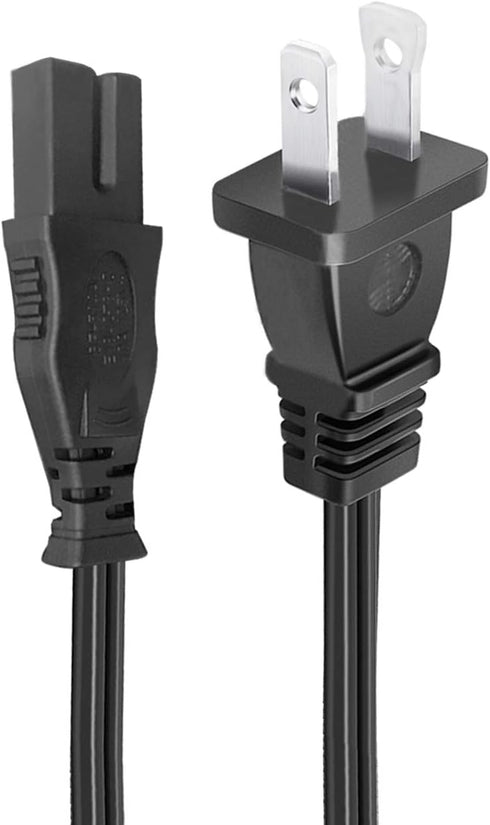 8.2ft Power Cord Replacement for NEC VT670 NP410 NP500 NP510 NP500W NP510W VT595 VT676 VT676E VT770 Projector TV 2 Prong Polarized Power Cord Ac C...