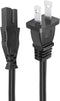 8.2ft Power Cord Replacement for NEC VT670 NP410 NP500 NP510 NP500W NP510W VT595 VT676 VT676E VT770 Projector TV 2 Prong Polarized Power Cord Ac C...