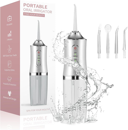 Portable Water Flosser,Mini Cordless Oral Irrigator,Water Teeth Cleaner Pick for Travel and Home,Water Flosser for Teeth,Gums,Braces,Dental Care,D...