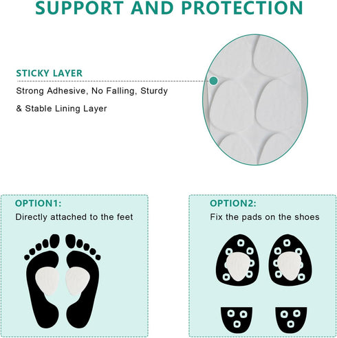 12-Piece Metatarsal Foot Pads for Pain Relief - 0.3 Inch Thick, Ball of Foot Cushions for Women and Men, Forefoot and Sole Support, Metatarsalgia ...