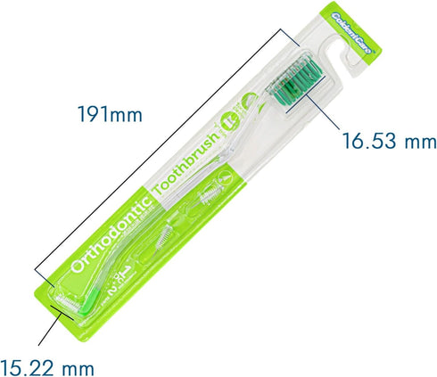 Orthodontic V-Shaped Toothbrush - Medium Bristle, Tongue Cleaner, Interproximal Head Ideal for Ortho Braces Cleaning, Double Extreme Toothbrush,1 ...