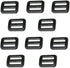 20Pcs plastic Slide Buckles, Webbing Strap Fastener for Backpack 3/4 Inch/ 20mm (Inner Length) Plastic Slides Button Bulk Adjustable Webbing Trigl...