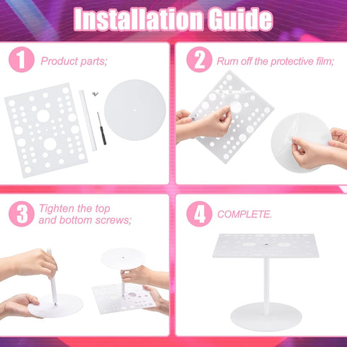 54 Holes Acrylic Brush Holder Makeup Brush Drying Rack Brush Dryer Collapsible Makeup Brush Holder Makeup Brush Dryer Stand for Acrylic Nail Brush...