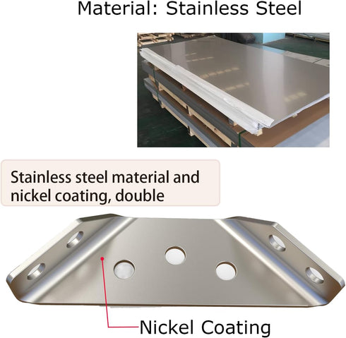 Universal Stainless Steel Furniture Corner Connector Heavy Duty Corner Bracket,8Pcs Angle Brackets Hardware Bracket Silver Metal Corner Braces for...