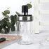 Glass Spice Jars, Transparent Seasoning Bottle Container Sugar Salt Pot with Visible Cover Spoon Kitchen Spice Bottles Spice Containers...