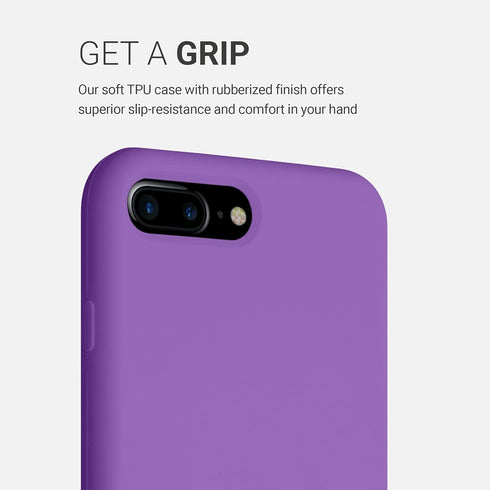kwmobile Case Compatible with Apple iPhone 7 Plus/iPhone 8 Plus Case - TPU Silicone Phone Cover with Soft Finish - Orchid Purple...
