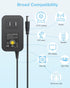 Aclorol Universal Power Adapter 30W 12V 9V 7.5V 6V 5V 4.5V 3V Adjustable Variable Power Supply AC/DC Adapter Converter Switching 100V-240V AC to D...