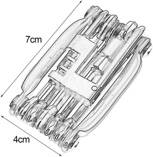 Outdoor color aluminum alloy combination tool mountain bike repair repair tool with chain cutter repair kit...