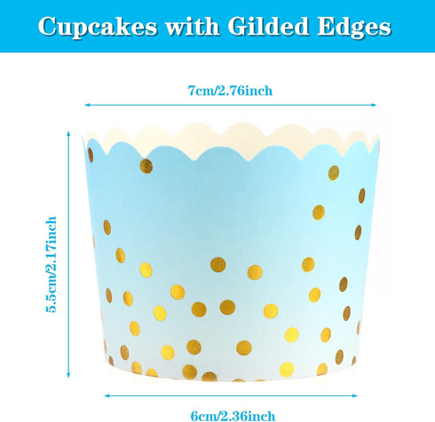50 Pcs Paper Baking Cups 4.7 oz Cupcake Liners Oven-safe Muffin Cupcake Cups Liners Non-stick Baking Ramekin Holders Little Pudding Cups, Cupcake ...