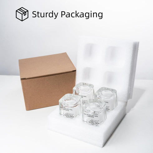 4 Pack Shot Glasses Measuring Cup,2oz Espresso Shot Glass,Liquid Heavy Glass Wine Glass,Measurement of Dry and Liquid Ingredients(Black)...