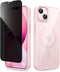 VEGO for iPhone 13 & iPhone 14 Magnetic Case with Privacy Screen Protector, iPhone 13 Case Compatible with MagSafe Clear Slim Anti Peeping/Anti-Sc...