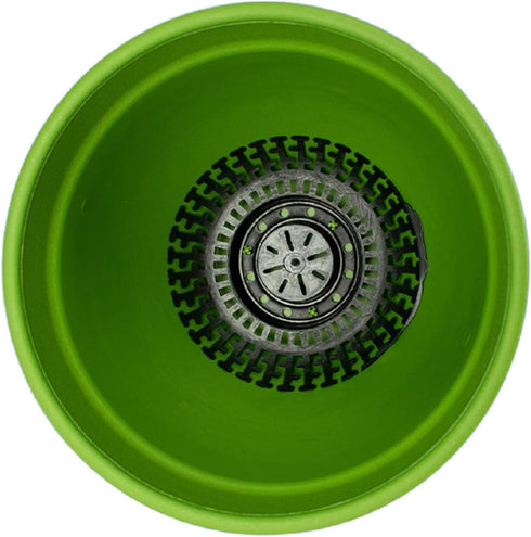The HC Companies 10 Inch Rings Planter with Self Watering Disk - Lightweight Indoor Outdoor Plastic Plant Pot for Herbs and Flowers, Green...