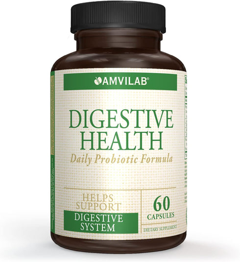 Digestive Health Supplement,Daily Probiotic 7 Billion CFUs per Capsule,5 Essential Strains Including Lactobacillus GG. Supports Intestinal and Imm...