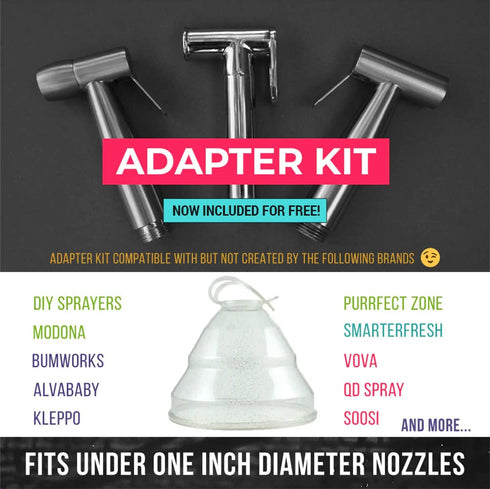 Cloth Diaper Sprayer Splatter Shield with Gusset Stretcher + Laundry Mitts | Perfect for Rinsing Cloth Diapers and More! | Small, Ergonomic Design...