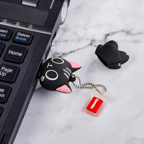 USB Flash Drive, 8GB / 16GB / 32GB / 64GB USB2.0 Cute Shape USB Memory Stick Date Storage Pendrive Thumb Drives Gift(32GB,Big Eye Cat)...