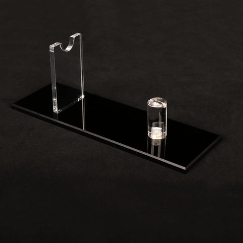 WANLIAN Knife Display Stand Knife Holder Fixed Blade Knife Collection Display Stand Holder Display Single Knife for Home Decor (Black)...