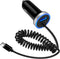 3.4A Fast Car Charger, Android Type C Car Charger Adapter with 3ft USB C Coiled Cable for Google Pixel 8a 7 7pro 8pro 6a 6pro 5a 2XL, Moto G Pure/...