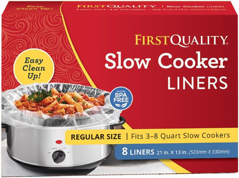 PanSaver Slow Cooker Liners - Disposable Liners for Instant Cleanup with No Scrubbing (Fits 3-8 Quarts, 8 Count)...