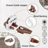6PCS Drawer Slides Repair Kits with Drawer Guide Metal Backing and Drawer Stop,Dresser Drawer Slide Repair kit for Rite-Trak I Drawer Guides,for C...