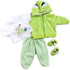 Reborn Baby Girl Boy Dolls Clothes 22 inch 4 pcs Sets Green Frog Outfit Fit 20-22" Newborn Dolls Clothes Accessories...