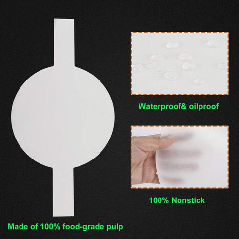 8 Inch Parchment Paper Rounds, Set of 100, Non Stick Baking Parchment Circles, Cake Parchment Rounds with Lift Tabs for Baking...