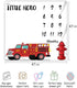 Firemen Baby Monthly Milestone Blanket for Boys, Fire Truck Little Hero Photo Balnket, 48x48in, Baby Milestone Blanket for Newborn Baby Shower BTZ...