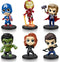 6 Pcs Superhero Anime Movie Adventures Action Figures Set,Super Hero Toys,Hero Cake Toppers Collectibles with Bases for Boys & Girls' Birthday Par...