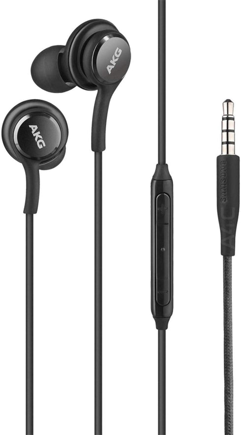 OEM Earbuds Stereo Headphones for Samsung Galaxy S10 S10e Plus A31 A71 Cable - Designed by AKG - with Microphone and Volume Buttons (Black)...