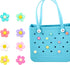 8 Pcs Flower Charm Accessory for Bogg Bags and Simply Southern Totes, Decorative Accessories toCustomize Your Beach Tote Bag...