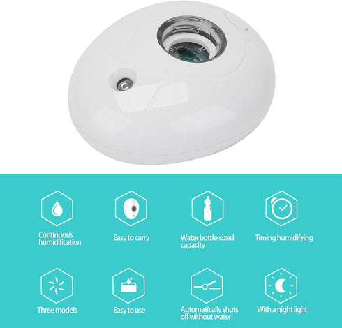 Mini Humidifier -Water Bottle Humidifiers Premium Humidification Unit Silent Ultrasonic Operation Auto Power Off Air Humidifier for Bedroom Desk C...