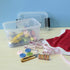 Teyyvn Plastic Mini Latch Box, Storage Bin with Locking Lids(Pack of 4, 2 L, Clear)...