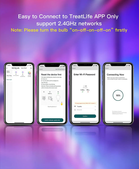 TREATLIFE Smart Light Bulbs, UL Certified WiFi Bluetooth Color Changing Light Bulb, A19 Smart Bulb Works with Alexa & Google Home, 60W Equivalent ...