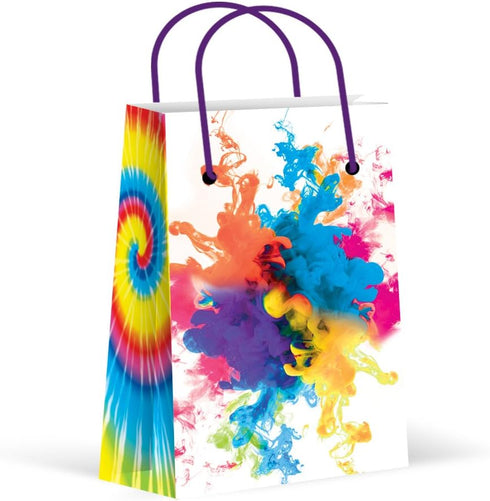LARZN - Celebrate With an Impression Premium Tie Dye Party Bags, Camouflage Treat Bags, New, Gift Bags,Goody Bags, Tie Dye Party Favors, Tie Dye P...
