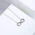 Rhodium Plated 925 Sterling Silver Infinity Necklaces for Women, 18 Inch...