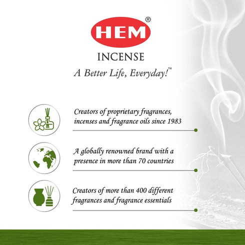 HEM Precious Patchouli Incense Cones | Long Lasting Aroma for Positivity & Pure Air | Aromatherapy Incense for Stress Relief, Air Purifier & Clean...