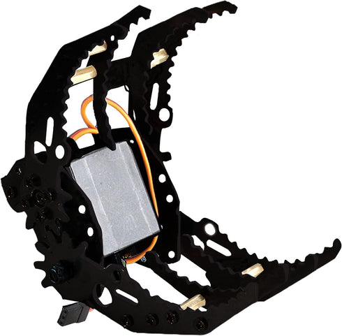 Premium Mechanical Arm Claw with Servo for Robot Hand, Black Metal Robot Gripper Kit, RC Fingers Paw DIY Robotic Part Manipulator Clamp for Arduin...