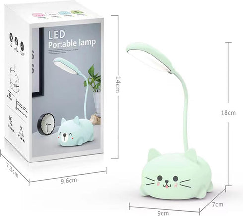 Mini Cat Night Light, LED Desk Lamp for Kids,Cute Cat Foldable USB Rechargeable Reading Light Bedroom Children's Bedside Study (Pink)...