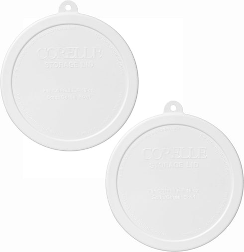 Corelle 418-PC White Cereal Bowl Plastic Lid (2-Pack)...