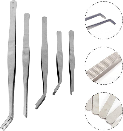 FOMIYES 5pcs gardening tweezers bonsai tool kit bejeweled kit mini succulent plants stamp collector tools miniature gardening succulent tools kit ...