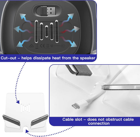 Desktop Stand for Conference Speakerphone, Clear Acrylic Holder Compatible with Anker EMEET USB Bluetooth Conference Speaker...