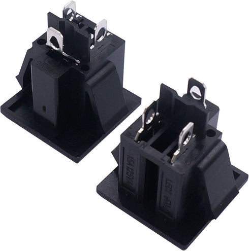 weideer 3Pcs 3 Pins US Power Socket Plug Panel AC 15A 125V Panel Mount Outlet Industrial Plug Female Connectors Adapter K-019...