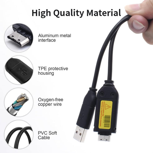 Alitutumao Replacement SUC-C7 SUC-C3 SUC-C5 Camera USB Charging Cable Cord Compatible with Samsung Digital Camera EX, L, WB, S, SL, ST, SH, P, PL ...