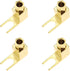 Create idea 4pcs Brass Gold Plating Banana to Spade Adapter Connector 2 Screw-in Angles for Audio Cables Adapters...