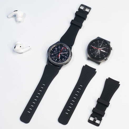TOOLAIK 22mm watch Band Compatible for Samsung Galaxy Watch 3 45mm/Galaxy Watch 46mm Bands/Gear S3 Frontier/Classic, 22mm Soft Silicone Smart Watc...