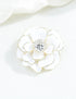 Enamel Camellia Flower Brooch Pin Crystal Blooming Rose Floral Pins Corsage Wedding Party Jewelry for Women...