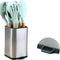 Kitchen Utensil Holder For Countertop Organizer Stainless Steel Kitchen Storage Utensil Silverware Organizer Caddy Small Capacity Flatware Spoon S...