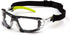 Pyramex Fyxate Safety Glasses Clear Lens H2MAX AF With Foam Padding And Lime Temples...