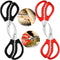 4 Pcs Seafood Scissors for Kitchen Multifunctional Seafood Fish Crab Shrimp Lobster Scissors Stainless Steel Shears,Red and black...
