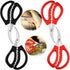 4 Pcs Seafood Scissors for Kitchen Multifunctional Seafood Fish Crab Shrimp Lobster Scissors Stainless Steel Shears,Red and black...
